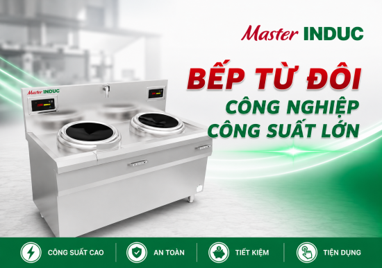 Bếp Từ Đôi Công Nghiệp Công Suất Lớn – Giải Pháp Tối Ưu Cho Bếp Công Nghiệp Hiện Đại