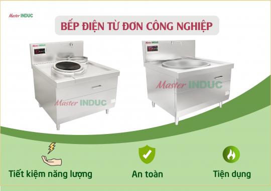 MasterINDUC chuyên cung cấp bếp từ đơn công nghiệp công suất lớn, tiết kiệm điện năng.