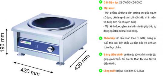 Bếp Á xào điện từ để bàn